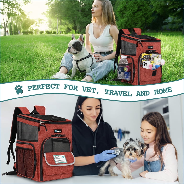 PetAmi Dog Backpack Carrier, Airline Approved Cat Backpacks For Carrying Small Large Cats, Pet Carrier Back Pack, Ventilated Soft Sided for Travel, Hiking, Camping, Max 18 lbs, Red - Walmart.com PetAmi Dog Backpack Carrier, Airline Approved Cat Backpacks For Carrying Small Large Cats, Pet Carrier Back Pack, Ventilated Soft Sided for Travel, Hiking, Camping, Max 18 lbs, Red - Walmart.com