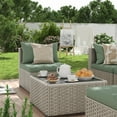 thumbnail image 5 of MRUAKA 9 Pieces Patio Conversation Set, Outdoor Sectional PE Rattan Wicker Furniture Seat,Light Green, 5 of 7