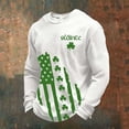 thumbnail image 2 of Letdown Men St Patrick Graphics T-Shirt, Men's Long Sleeve Casual Lightweight Saint Patty Irish Shirts Soft Stretch Basic Tees Spring Fall Tops (#01-White,L), 2 of 4