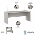 thumbnail image 5 of Echo 72W Computer Desk in Gray Sand - Engineered Wood, 5 of 6