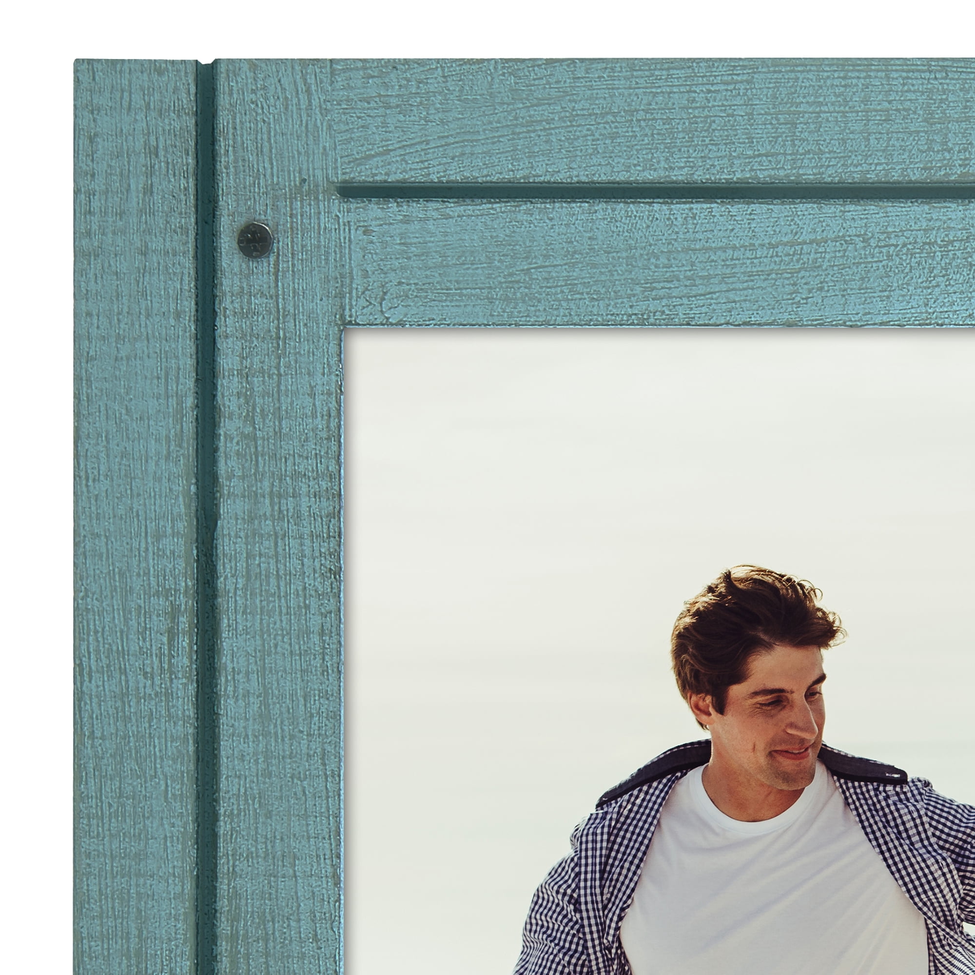 Americanflat 16x20 Picture Frame with Polished Plexiglass Hampton Collection Distressed Frames Vertical - Blue