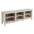 thumbnail image 1 of 70" Wood Media TV Stand Storage Console - White Wash, 1 of 6