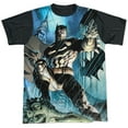 thumbnail image 1 of Batman Rainy Rooftop Unisex Adult Halloween Costume Sublimated T Shirt, 1 of 4