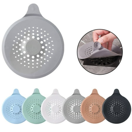 

Riguas 2Pcs Floor Drain Cover Good Sealing Anti-clogging Adjustable Suction-up Design Toilet Sewer Deodorant Pad Bathtub Hair Stopper Bathroom Accessories