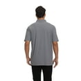 thumbnail image 3 of Zfeel Short Sleeve Collared Polo Shirt for Men, Stretchable Nylon-Spandex Polo, Charcoal, 4XL, 3 of 6