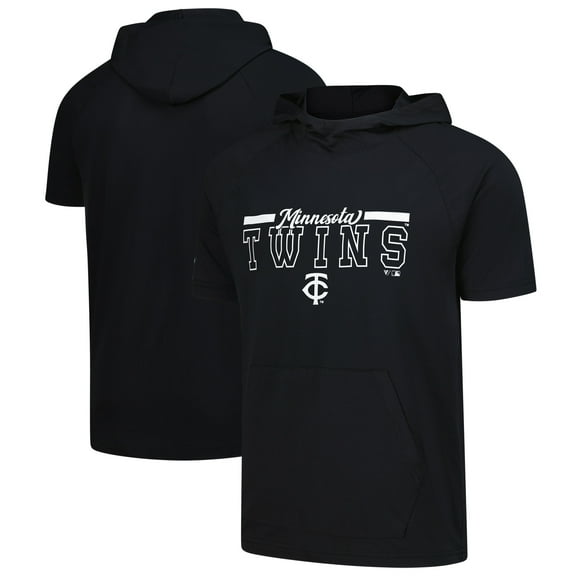 Men's Levelwear Black Minnesota Twins Phase Vanguard Hoodie T-Shirt
