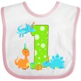 thumbnail image 3 of Inktastic Dinosaur First Birthday Party Boys or Girls Baby Bib, 3 of 4
