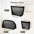 thumbnail image 3 of Unique Bargains 4 Pcs Heart Shape Print Mesh Makeup Bag Mesh Bags with Zipper Make Up Bags for Women Black, 3 of 7
