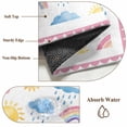 thumbnail image 6 of Rainbow Sunshine Area Rugs 2.7'x5', Washable Small Throw Rugs for Kitchen Bedroom, Rainy Cute Pink Border Indoor Outdoor Rug Non-Slip Low Pile Carpet Runner Reversible Floor Mats, 6 of 8