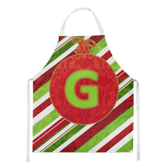 Christmas Oranment Holiday Initial Letter G Apron