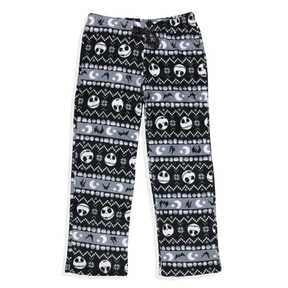 The Nightmare Before Christmas Women's Jack Skellington FairIsle Minky Plush Pajama Pants