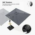 thumbnail image 4 of PURPLE LEAF 9 × 11 FT Patio Umbrella, Outdoor Large Rectangular Cantilever Umbrella Hanging Offset Umbrella with Aluminum Handle for Pool, Deck Garden, Grey, 4 of 12