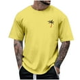 thumbnail image 1 of Camiseta de manga corta y cuello redondo para hombre, estampada, para primavera-otoño - Tejido de poliéster, tendencia floral, camiseta informal, tallas S-XXXXXL, 1 of 4
