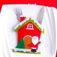 thumbnail image 4 of Papá Noel Tenedor Utensilio de corte Navidad Navidad Cuchara Funda Protector de manga Bolsa de ropa Vajilla Decoración tholdsy ZHF0215, 4 of 5