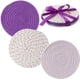 thumbnail image 1 of Juego de trípode de 7 ", paquete de 3 soportes para ollas, 100 % hilo de algodón, elegantes posavasos, almohadillas térmicas, almohadillas térmicas, soportes para cucharas para cocinar y hornear Vhermosa WMXL-305-4, 1 of 4