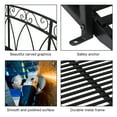 thumbnail image 4 of Kinbor 8ft Outdoor Metal Garden Bridge, Garden Arch Footbridge with 2 Safety Patterned Siderails, Black, 4 of 8
