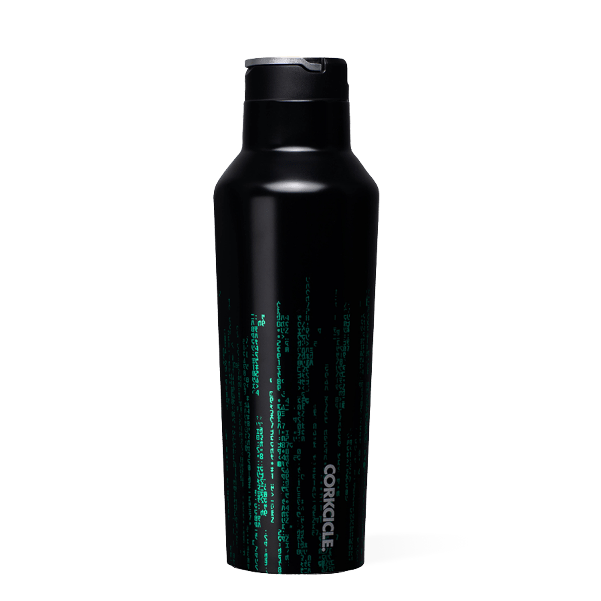 Corkcicle 20 Ounce Sport Canteen Stainless Steel Insulated Water Bottle & Straw Cap, The Matrix