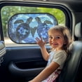 thumbnail image 3 of Yuyamidu Sea Turtle Car Window Shade Hibiscus Car Side Window Sun Shade Heart Auto Rear Sunshade Blue Car Accessories Suitable for SUVs Sedans Trucks Sun UV Protection, 3 of 7