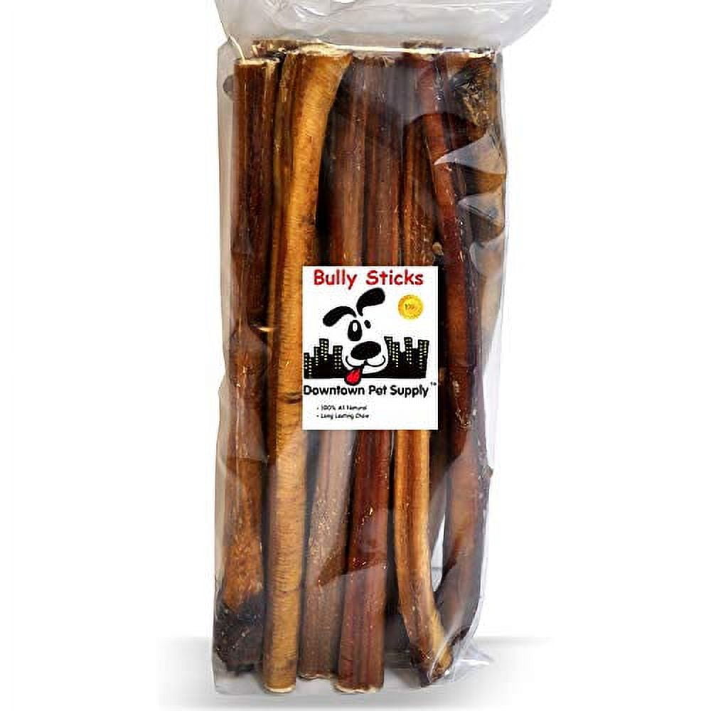 Downtown Pet Supply Bully Sticks For Dogs Spiral Rawhide Free Dog Chews 12", 10 Pack