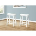 thumbnail image 2 of Pemberly Row 24" Solid Wood Saddle Seat Counter Stool in White (Set of 2), 2 of 4