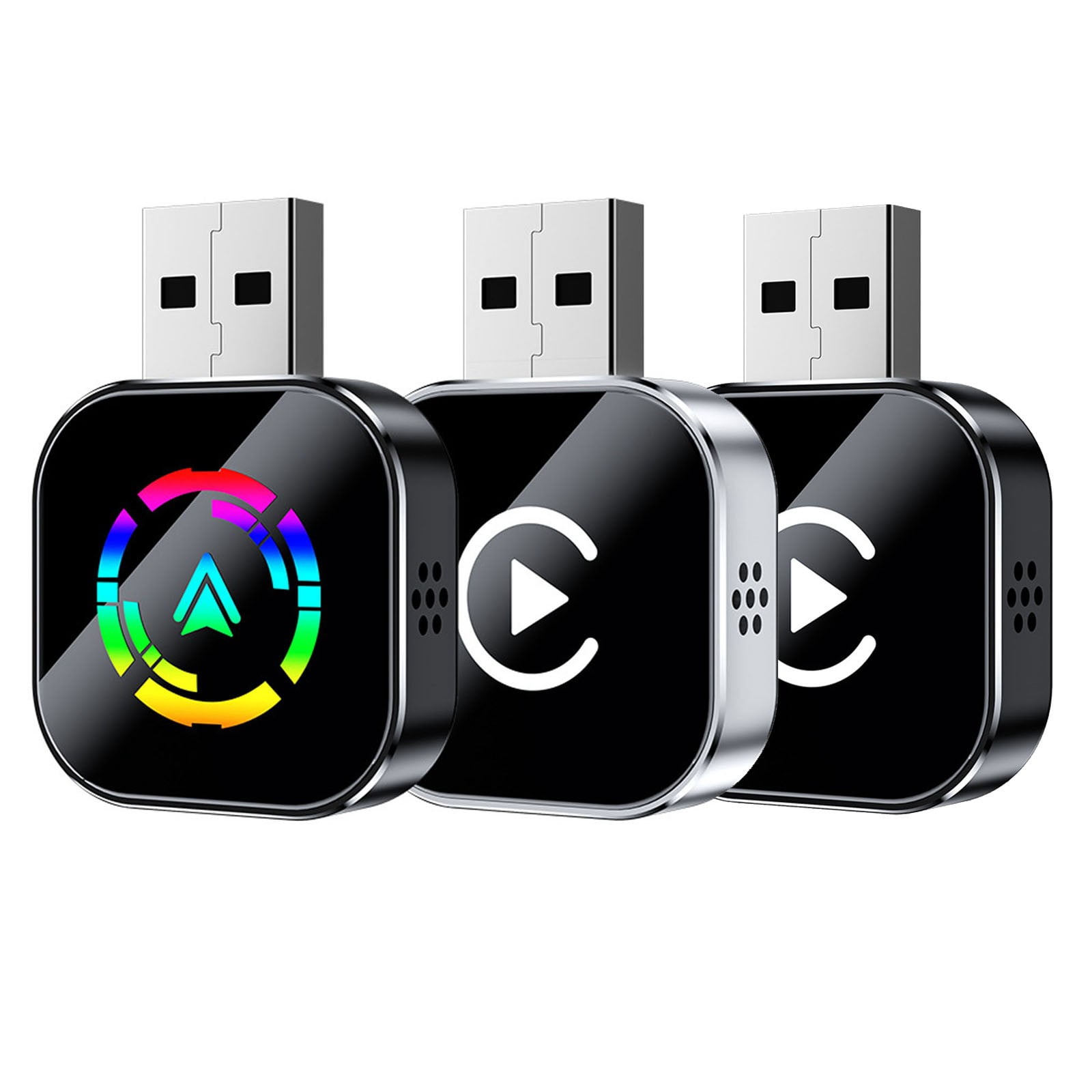 Wireless CarPlay Adapter, 2025 Upgraded 2-in-1 Mini Size CarPlay & Android Auto, Convert Wired to Wireless with USB & USB-C/Type-C, Plug & Play, Stable Control & No Delay, with iPhone & Android