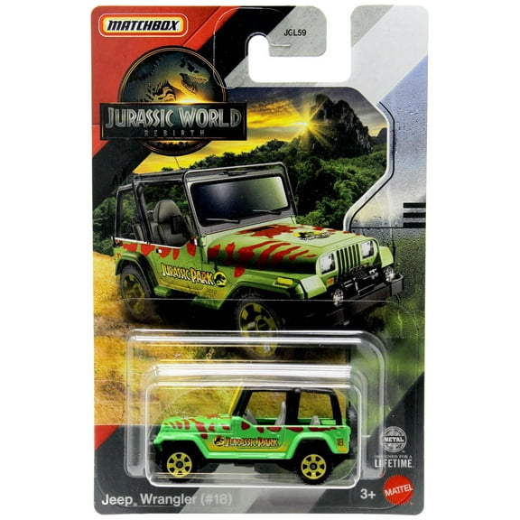 Jurassic World Rebirth Matchbox Jeep Wrangler (#18) Die Cast Vehicle