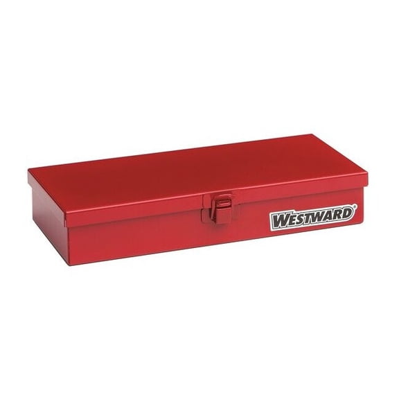 Westward WESTWARD Tool Box, Steel, Red, 10-1/4 in W x 5 in D x 2 in H 35XR65