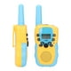 thumbnail image 5 of Juego de 2 mini walkie talkie con carga USB, radio inalámbrica, juguetes para niños, regalos de cumpleaños y Navidad, azul, amarillo, americano, 22 canales, FRS, 462-467 MHz, 5 of 15