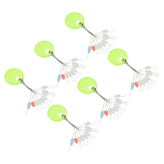 Uxcell 0.2x0.13" XL Size 9 in 1 Oval Fishing Rubber Bobber Beads Stoppers Transparent 270 Pieces