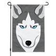 thumbnail image 1 of Husky Look Into My Eyes Face Pet Dog Garden Yard Flag, 1 of 3