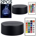 thumbnail image 4 of DQrwqpou Base LED 3D Base Pantalla Placa Lámpara Acrílico Redonda (Remoto 16 Colores), 4 of 4