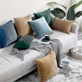 thumbnail image 5 of Pack Of 2 Chenille Throw Pillow Covers, Comfy Home Decorative Pillowcase Throw Cushion Case For Couch Sofa Bedroom (18x18 Inch, Teal), 5 of 5