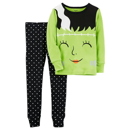 Carter's Baby Girls PJ 2-Piece Cotton Pajama Set (Best Fabric For Children's Sleepwear)