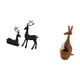 thumbnail image 5 of Estatua de reno,Estatua de reno negro,decoración del hogar,arte y artesanía,estatua,Estatuas,figuras de animales,manualidades,Escultura de madera del zoológico,regalo de decoración de, 5 of 8