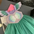 thumbnail image 5 of Girls Mermaid Princess Dress Ariel Cosplay Halloween Birthday Outfit, Size 2T-6, 5 of 6