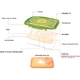 thumbnail image 2 of E-Jen Premium Kimchi, Sauerkraut Probiotic Fermentation Container with Inner Vacuum Lid (Earthenware Green, 1.3 gal/ 5.2L), 2 of 7