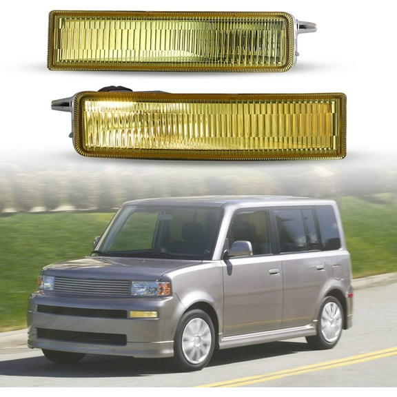 Fog Light Fit for 2003-2007 Scion XB, OEM Bumper Driving Fog Lights Lamps Replacement,2 PCS Yellow Lens With Bulbs - 9006 12V 55W   Switch