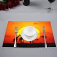 thumbnail image 2 of MKHERT Giraffe Family Silhouette Over Sunrise in Kenya African Savanna Placemats Table Mats for Dining Room Kitchen Table Decoration 12x18 inch,Set of 6, 2 of 4