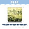 thumbnail image 2 of 14 Inch Wall Clock Battery Operated Square Clock for Office, Kitchen, Outdoor, Living Room,Landscape Nature Scene In Green Tones with Mountains and Trees Adorable, 2 of 4
