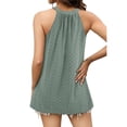 thumbnail image 4 of Camisa Camisola Fluida,Camiseta para Mujer Camiseta Sin Mangas con Ojales Sueltos Camisa con Ojales Resultados Impresionantes, 4 of 6