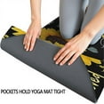 thumbnail image 3 of Black Sunflower Word Pattern Hot Yoga Mat Towel Non Slip for Hot Yoga - Quick-Drying Yoga Mat Cover with 4 Corner Pockets with Travel Bag - Hot Yoga Towel Non Slip Grip Moisture Wicking Sweat 70"x26", 3 of 6
