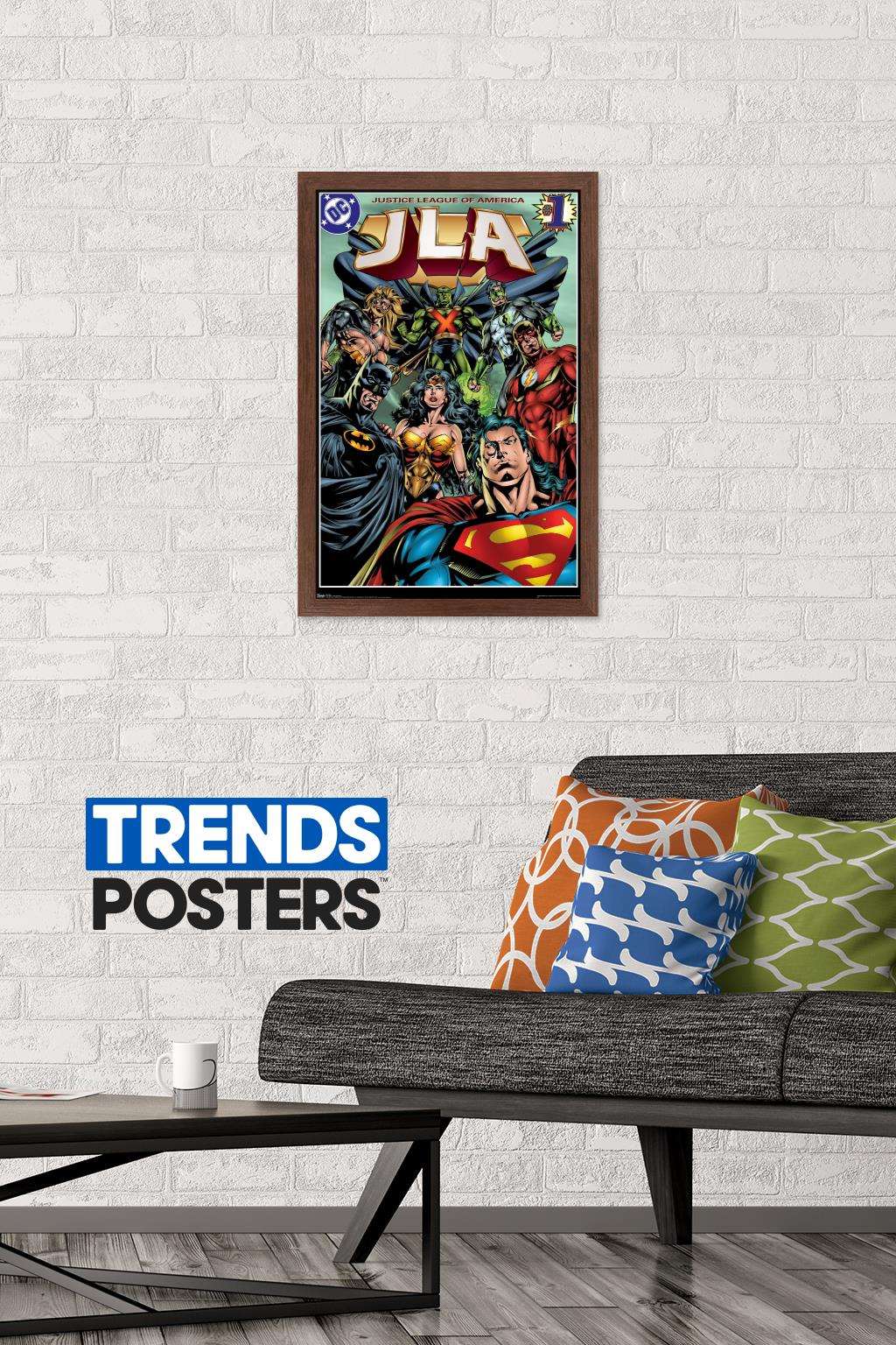 DC Comics - Justice League of America - JLA Wall Poster, 14.725" x 22.375", Framed