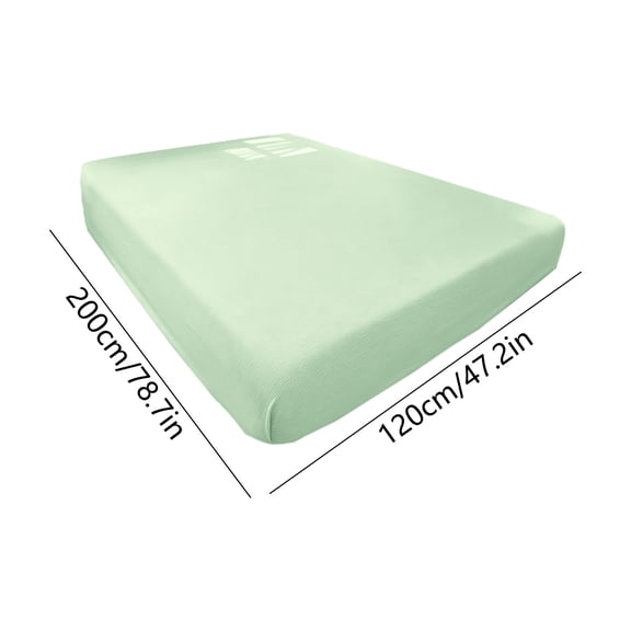 Fitted Sheet,Solid Color Decorative Elastic Soft Breathable Bed Sheet for Bedroom Guest Room Dormroom,Mint Green