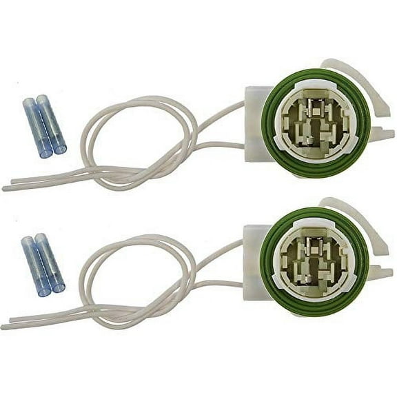 Muzzys (SET OF TWO) Wire Harness Pigtail Light Socket Repair Kit, Replaces GM 19258649, ACDelco LS94, Dorman 645-607, LED/Standard, 3157, 4157, 4114 Bulbs, Turn Signal, Brake, Daytime Running Lights,