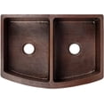 thumbnail image 3 of Premier Copper Products Ka50rdb33249 33" Farmhouse 50/50 Double Basin Copper Kit - Bronze, 3 of 6