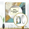 thumbnail image 3 of Designart "Sundown Serenity In Blue And White" Abstract Shapes Pink Large Square Mirror - Square Bedroom Mirror Printed Wall Decor - Transitional Square Printed Wall Mirror Art, 3 of 5
