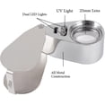 thumbnail image 3 of 40x Magnification Metal Folding Loupe With Led Uv Light Magnifier--, 3 of 5