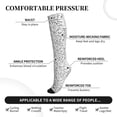 thumbnail image 3 of Lsque Black White Music Pattern Sport Compression Socks for Men & Women 15-20 mmHg Knee High Nurse Pregnant Running Medical and Travel Athletic, 3 of 6