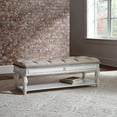 thumbnail image 2 of Magnolia Manor White Bed Bench, 2 of 8