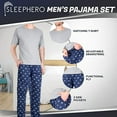 thumbnail image 5 of SLEEPHERO Adult Mens 2 Piece Short Sleeve Knit Pajama Set (Sizes S-XL), 5 of 5
